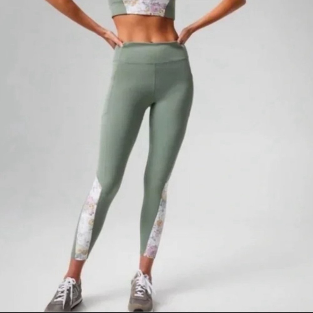 Tuckernuck Green High Rise Compression Leggings